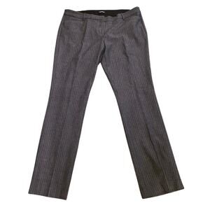 Express Gray with Pinstripes Columnist Barely Boot Low Rise Pants - 16L